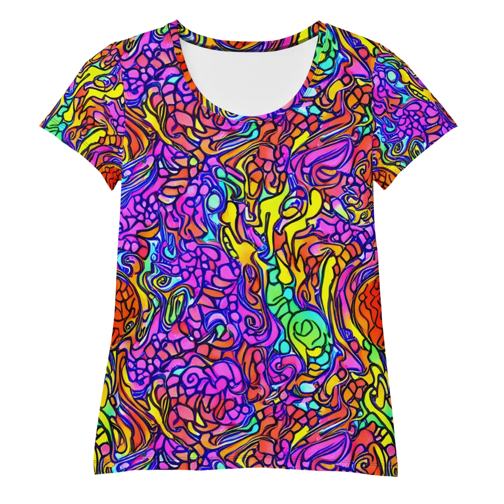 Technicolor Tangle on Women's Athletic T-Shirt — Front