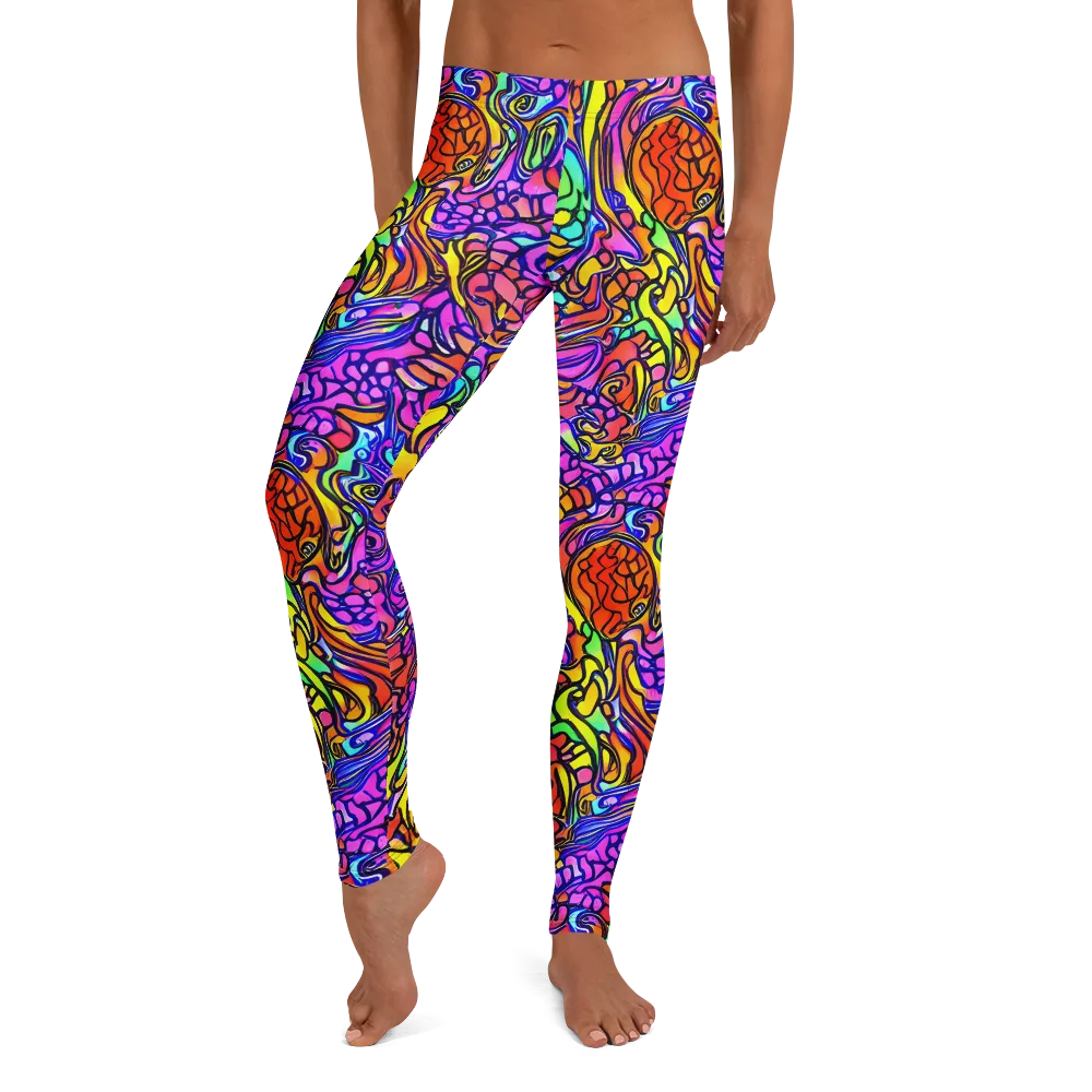 Technicolor Tangle on Leggings — Front