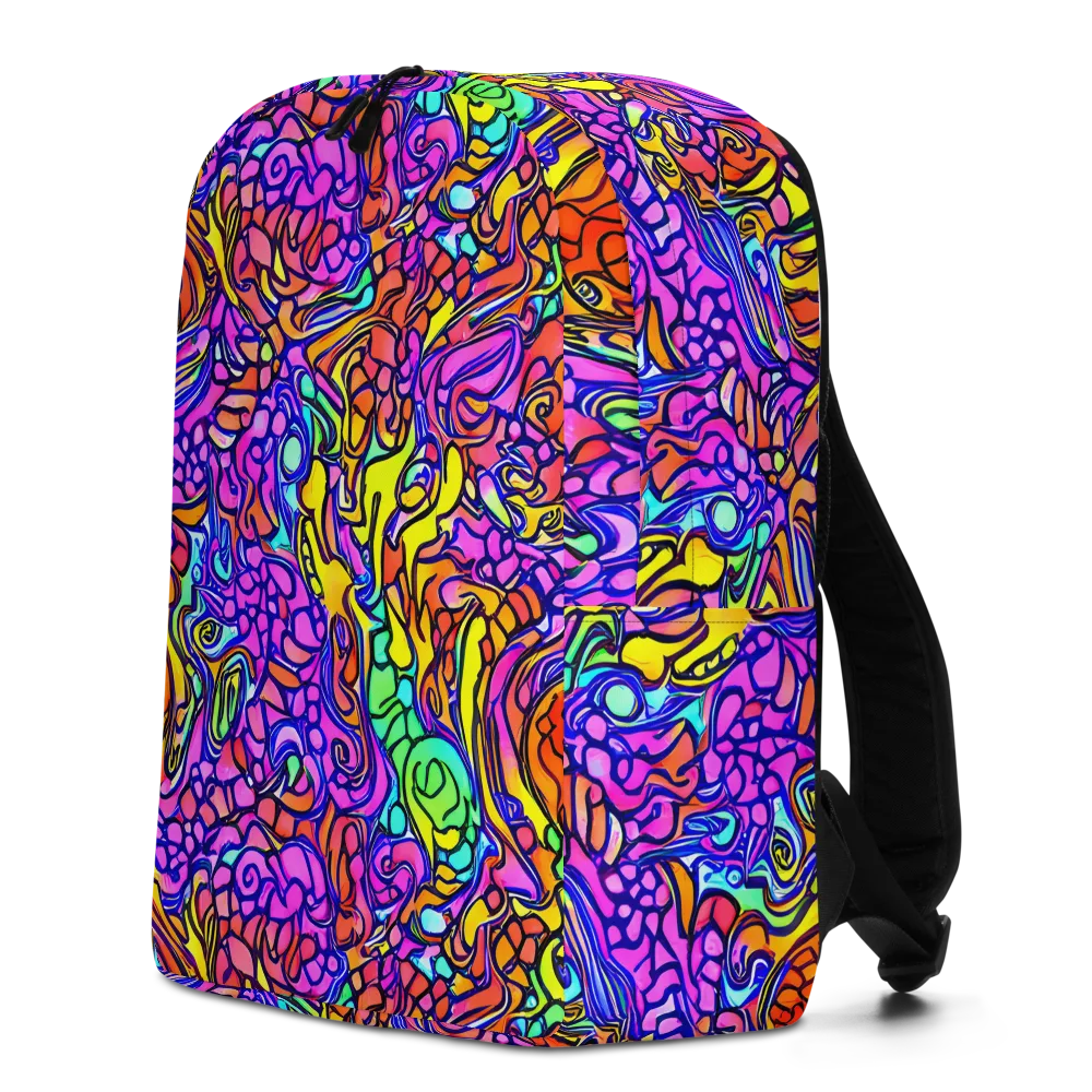 Technicolor Tangle on Minimalist Backpack — Left