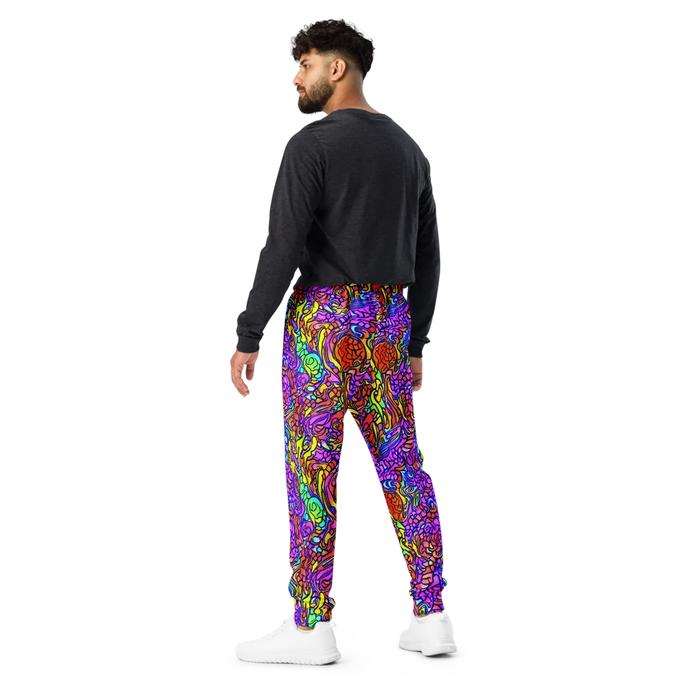 Technicolor Tangle on Men's Joggers — Back