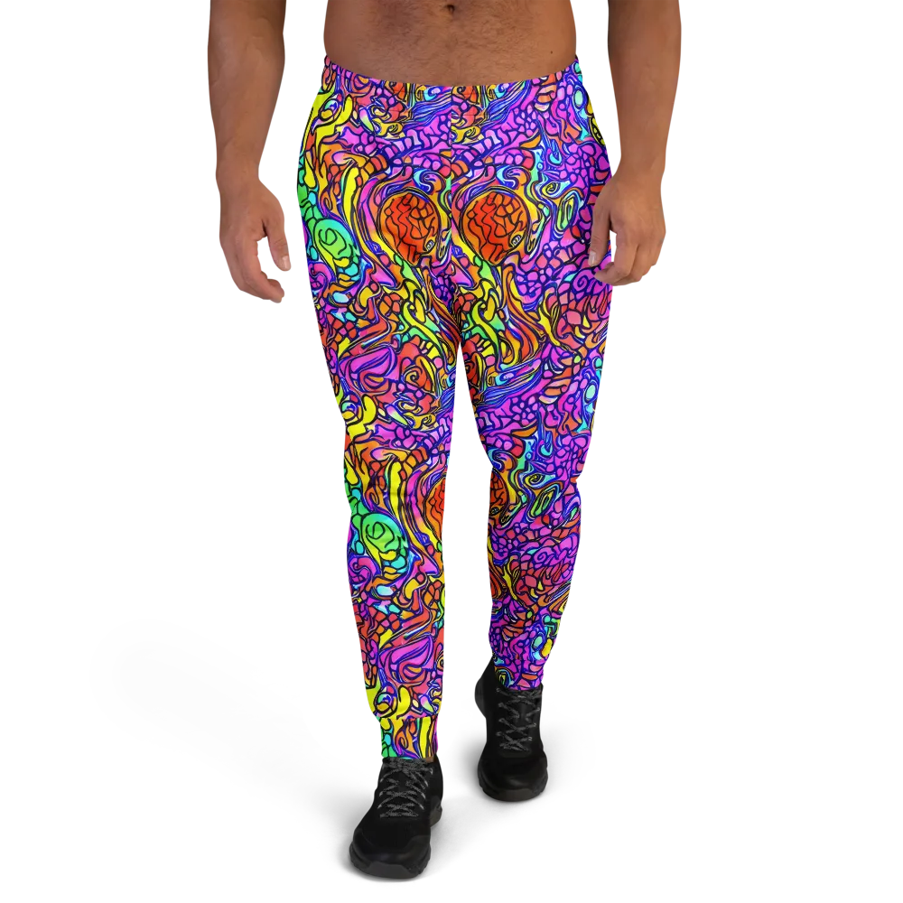Technicolor Tangle on Men's Joggers — Front