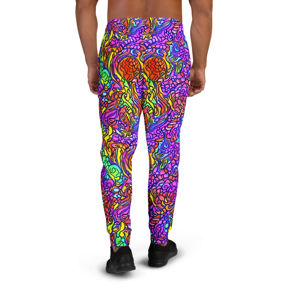 Technicolor Tangle on Men's Joggers — Back