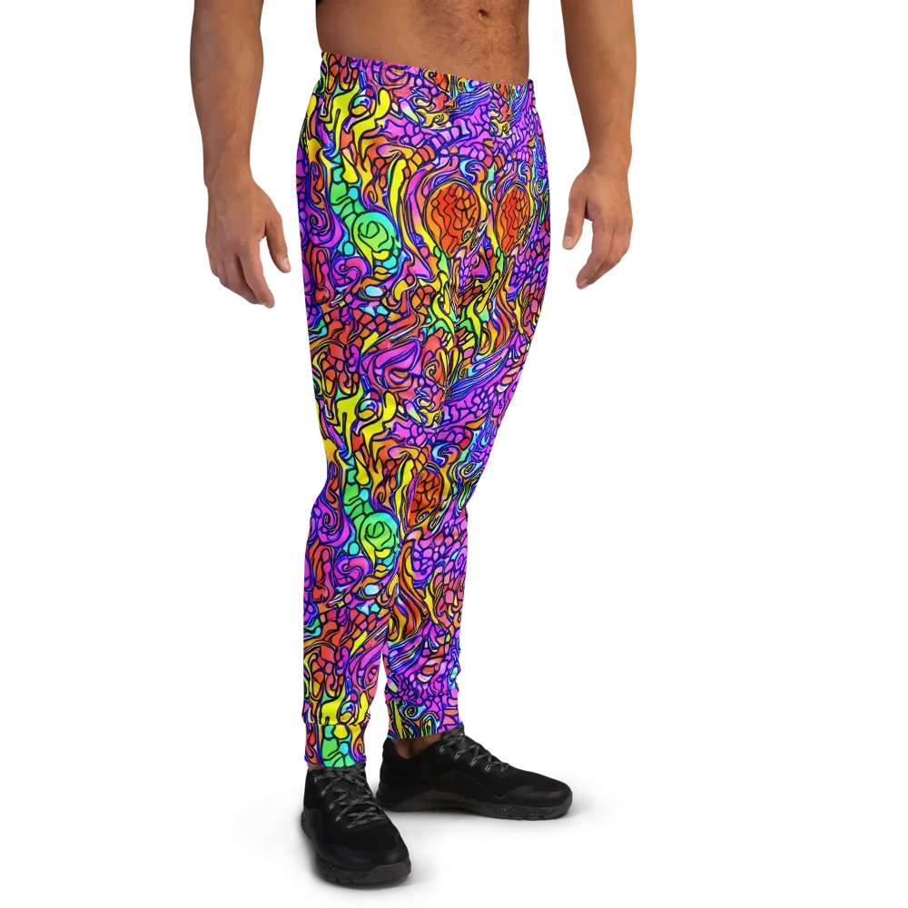 Technicolor Tangle on Men's Joggers — Right