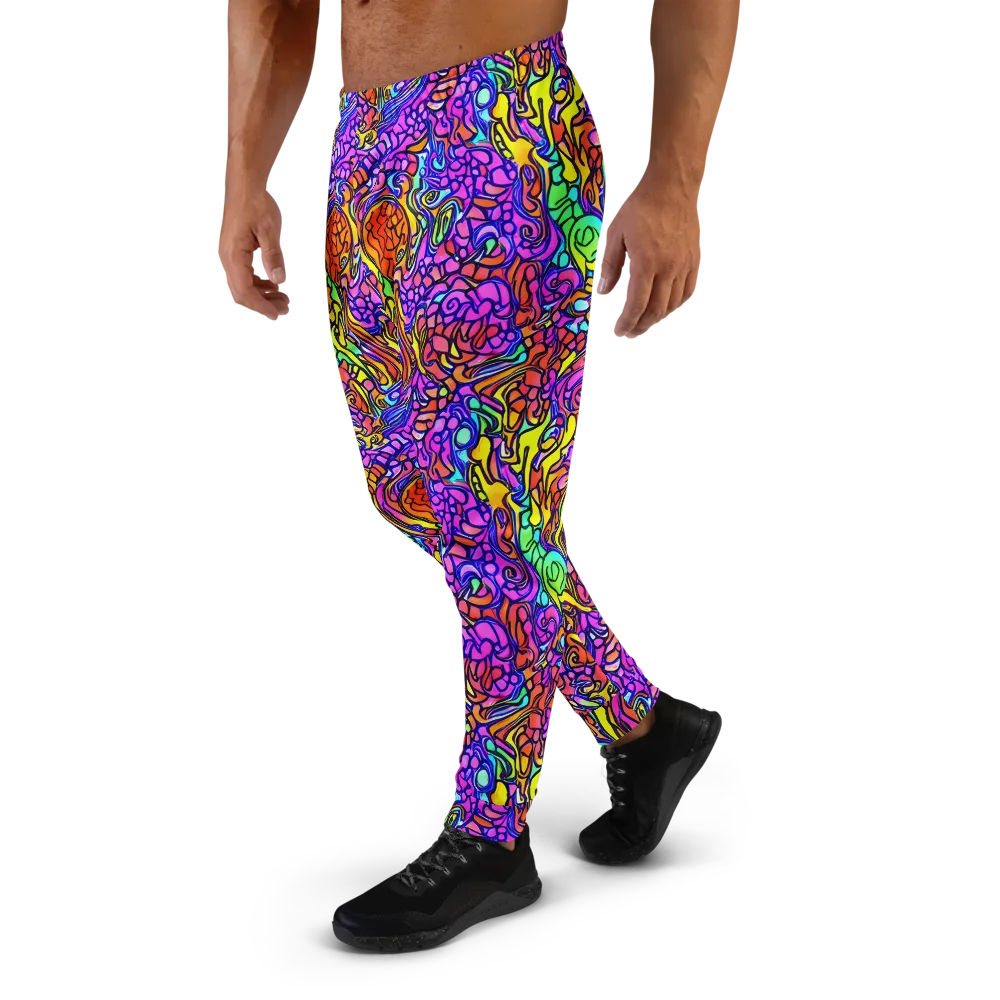 Technicolor Tangle on Men's Joggers — Left