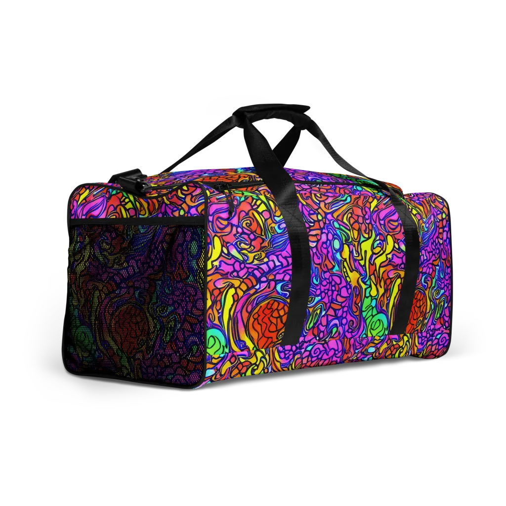 Technicolor Tangle on Duffle Bag — Right Front