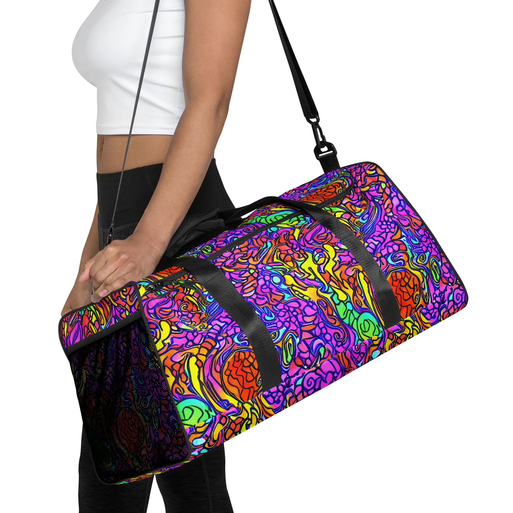 Technicolor Tangle on Duffle Bag — Front