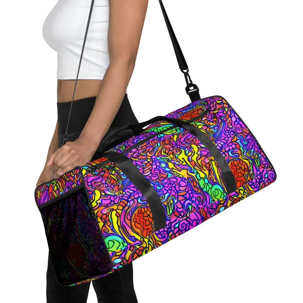 Technicolor Tangle on Duffle Bag — Front