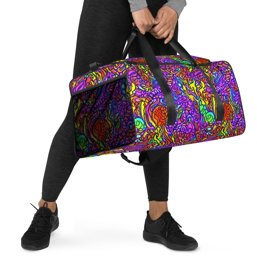 Technicolor Tangle on Duffle Bag — Right Front