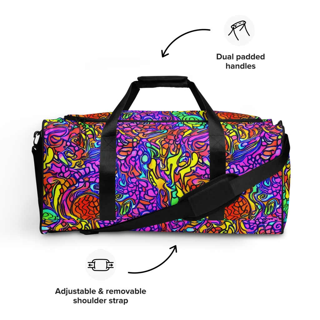 Technicolor Tangle on Duffle Bag — Front