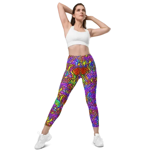 Technicolor Tangle on a Leggings with Pockets