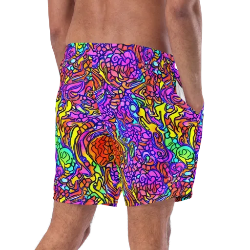 Technicolor Tangle on a Swim Trunks