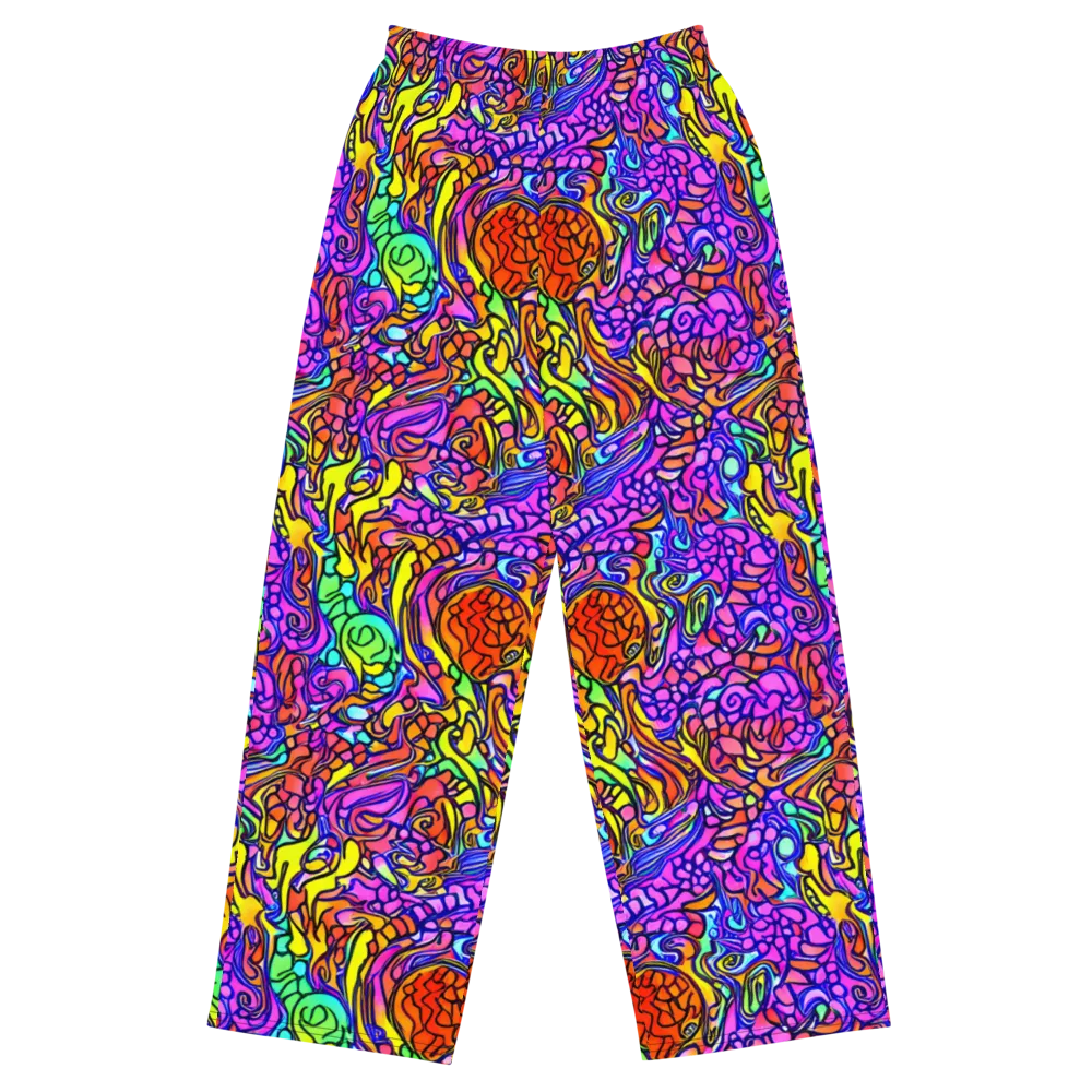 Technicolor Tangle on Wide-Leg Pants — Front