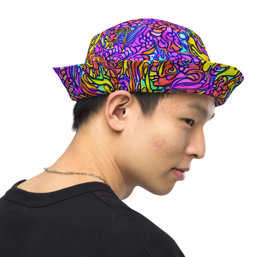 Technicolor Tangle on Reversible Bucket Hat — Right Outside