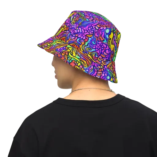 Technicolor Tangle on a Reversible Bucket Hat