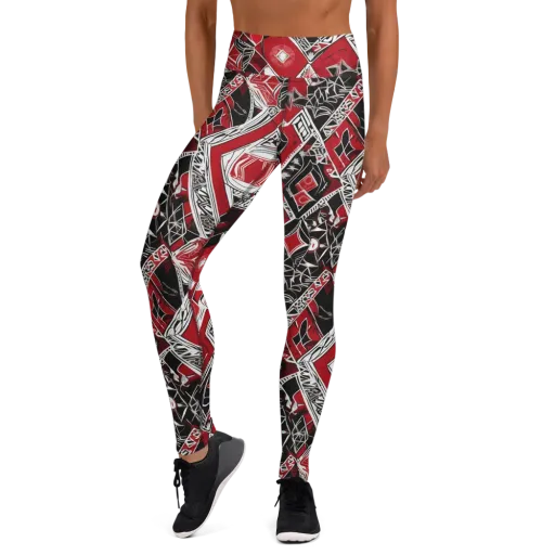 Rouge Geometry on a Yoga Leggings