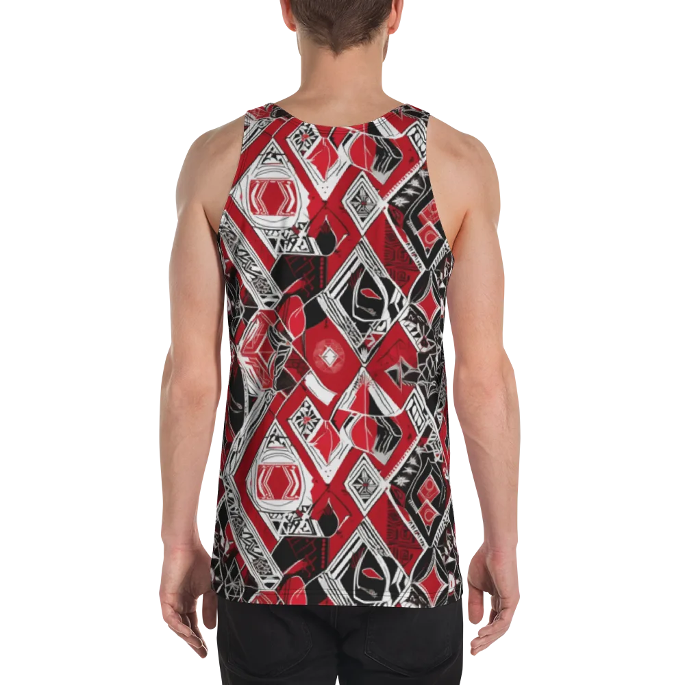 Rouge Geometry on Men's Tank Top — Back