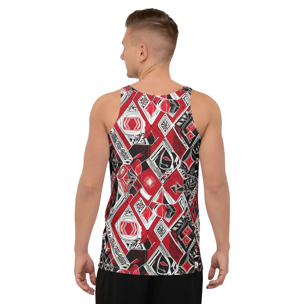 Rouge Geometry on Men's Tank Top — Back