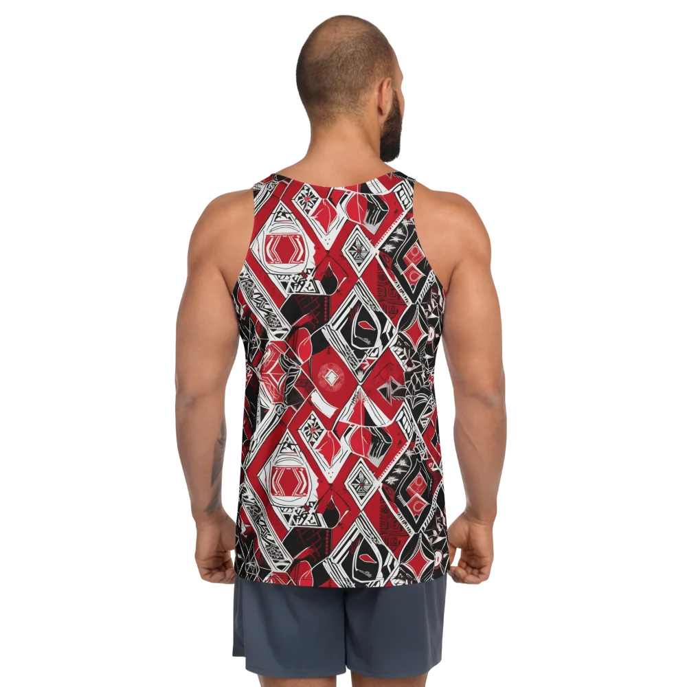 Rouge Geometry on Men's Tank Top — Back