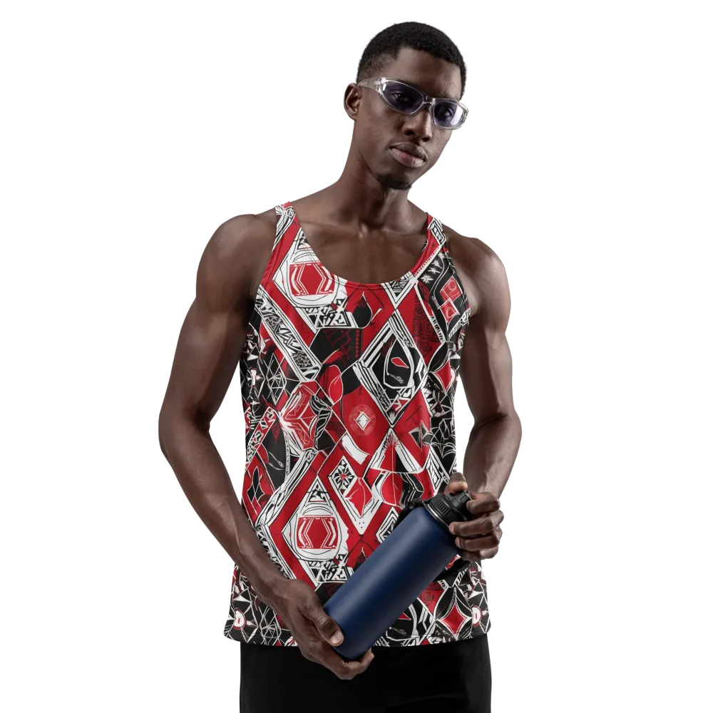 Rouge Geometry on Men's Tank Top — Front