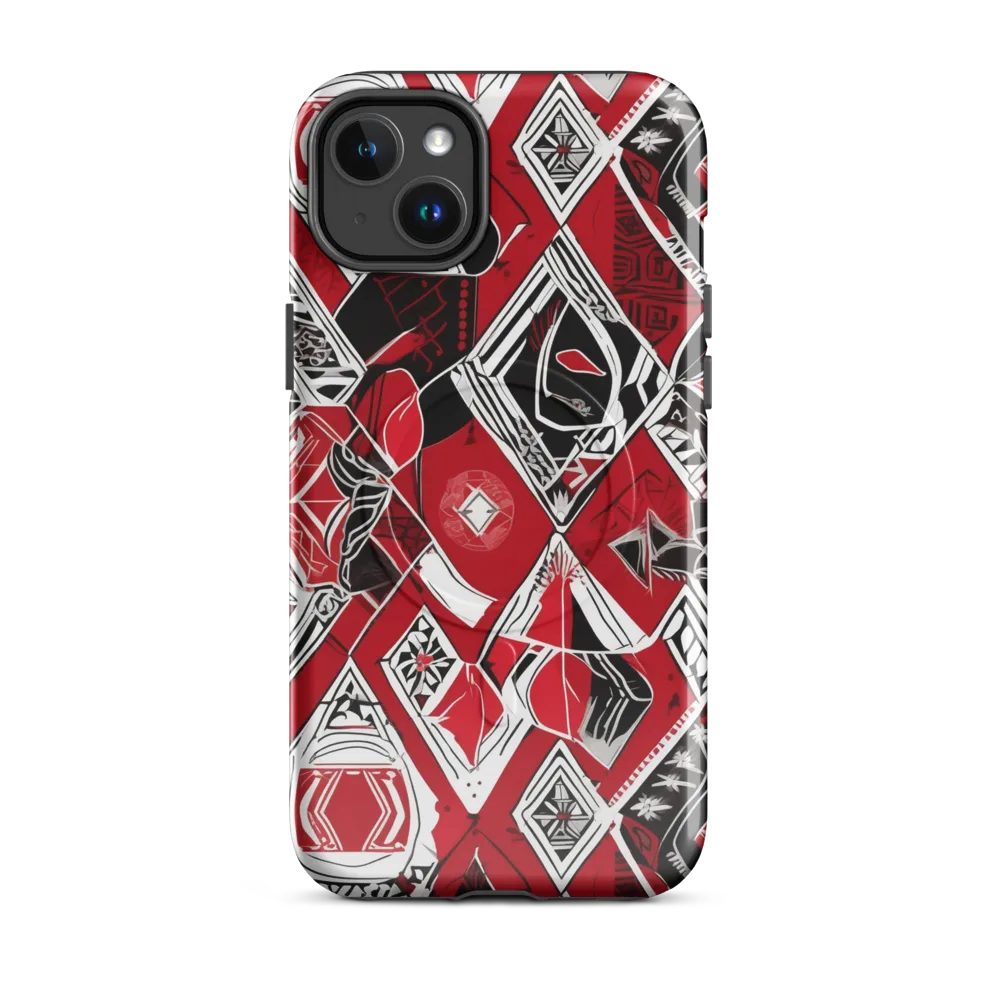 Rouge Geometry on MagSafe Tough Case for iPhone® — Front