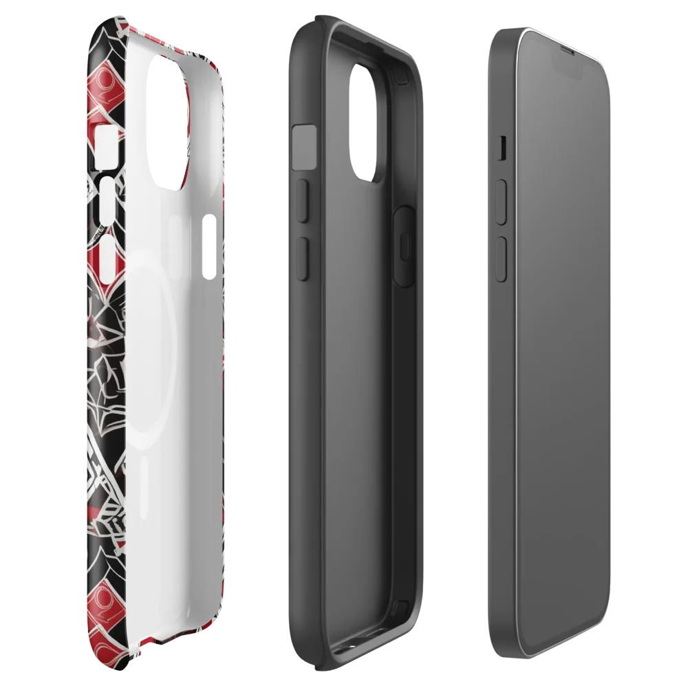 Rouge Geometry on MagSafe Tough Case for iPhone® — Front