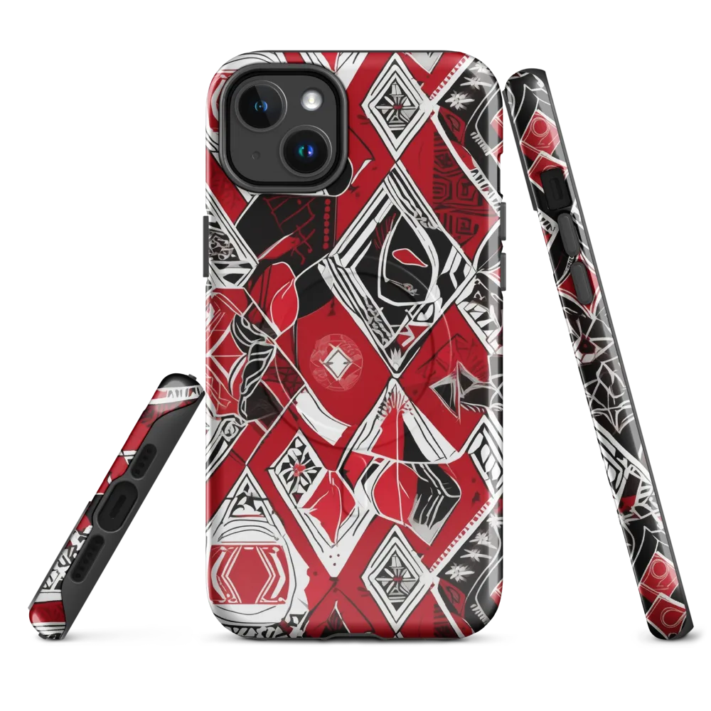 Rouge Geometry on MagSafe Tough Case for iPhone® — Front