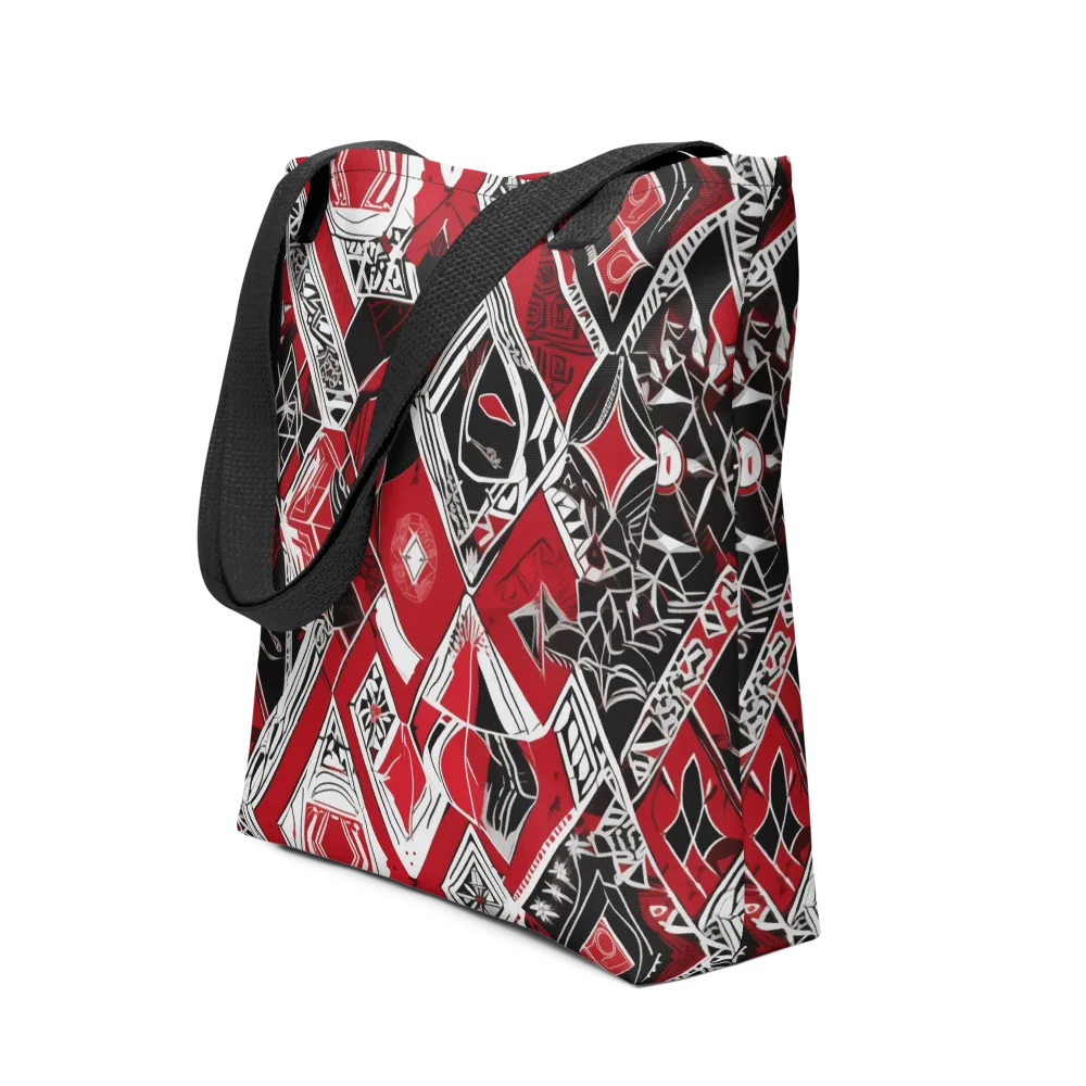 Rouge Geometry on Tote Bag — Front