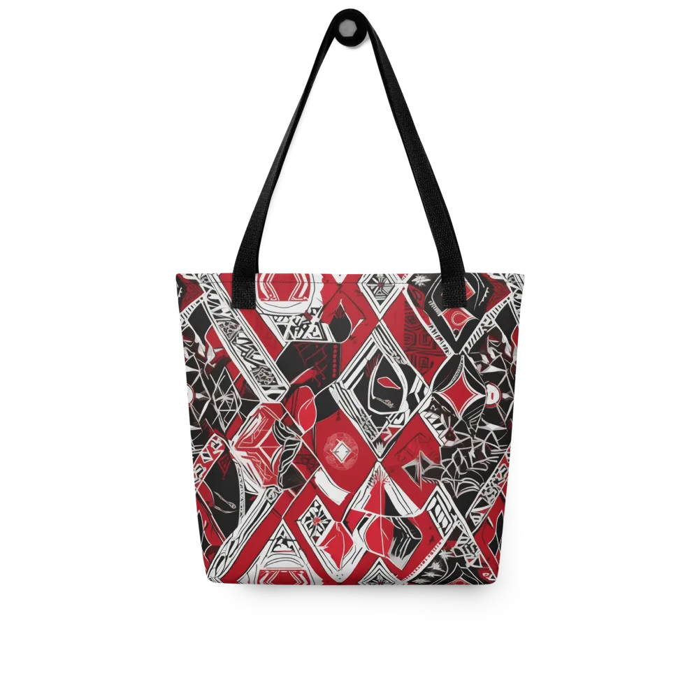 Rouge Geometry on Tote Bag — Front