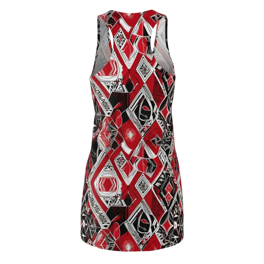 Rouge Geometry on Racerback Dress — Back