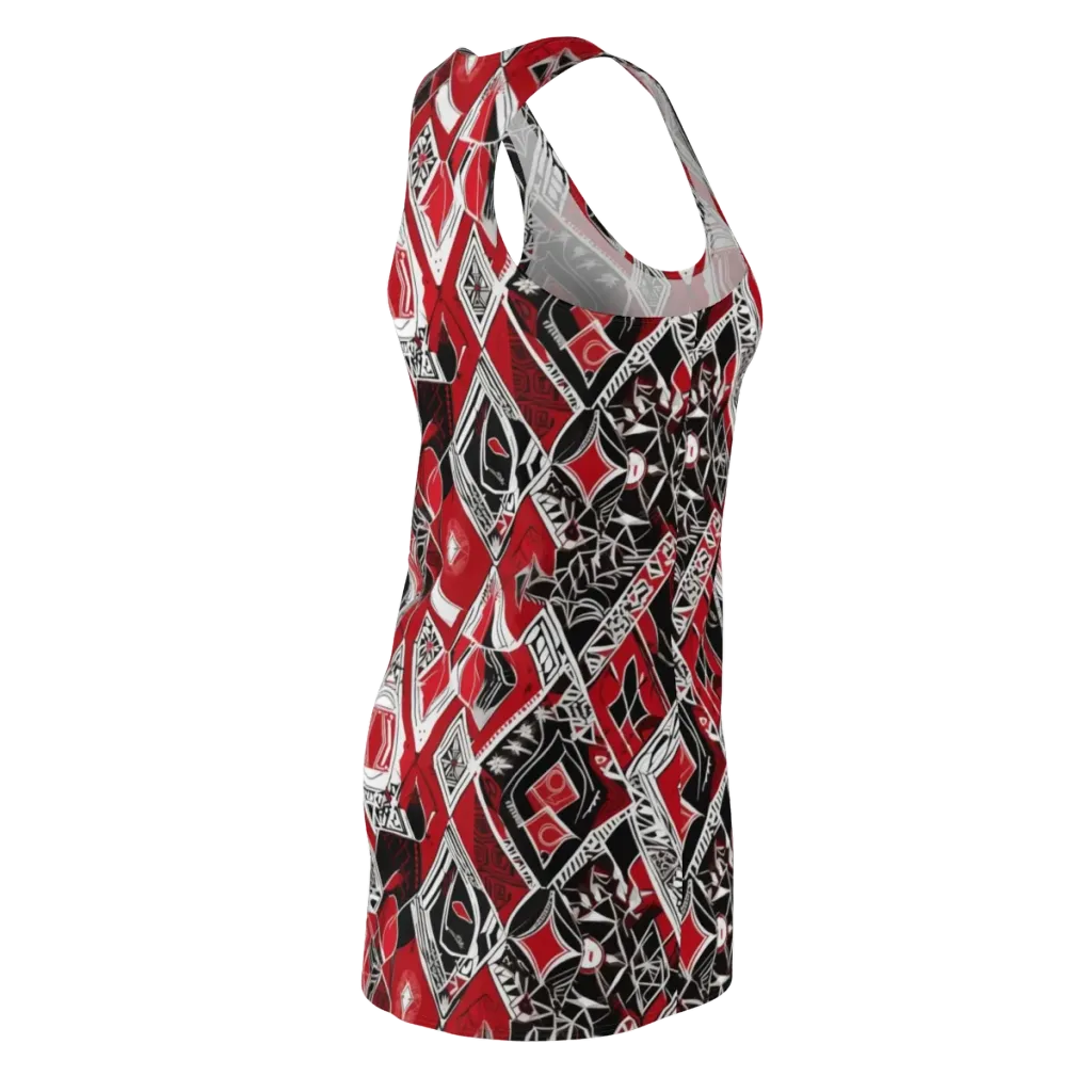 Rouge Geometry on Racerback Dress — Back Side