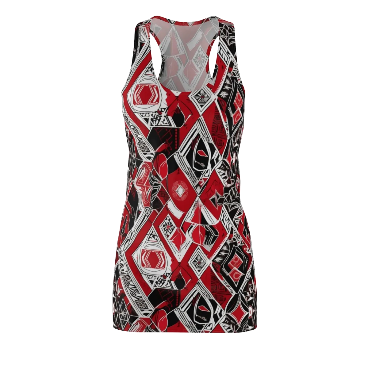 Rouge Geometry on Racerback Dress — Front