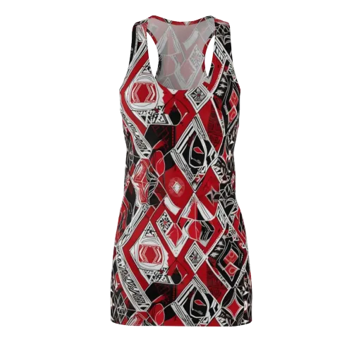 Rouge Geometry on a Racerback Dress