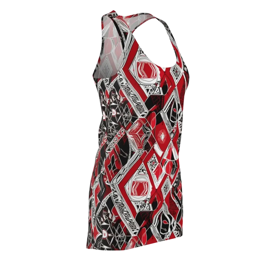 Rouge Geometry on Racerback Dress — Front Side