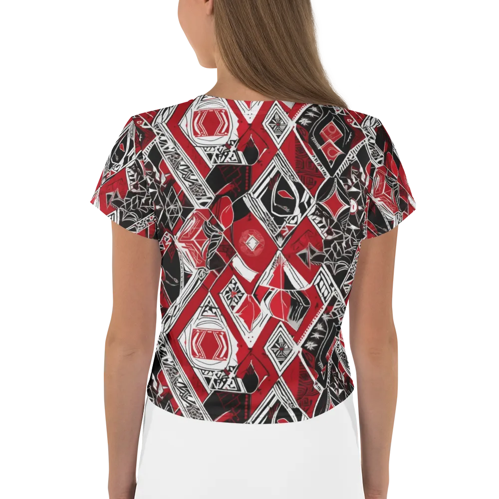 Rouge Geometry on Crop Tee — Back