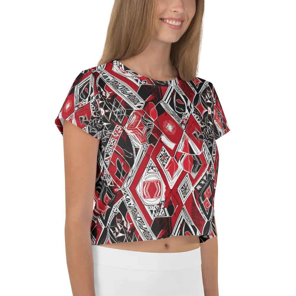 Rouge Geometry on Crop Tee — Right