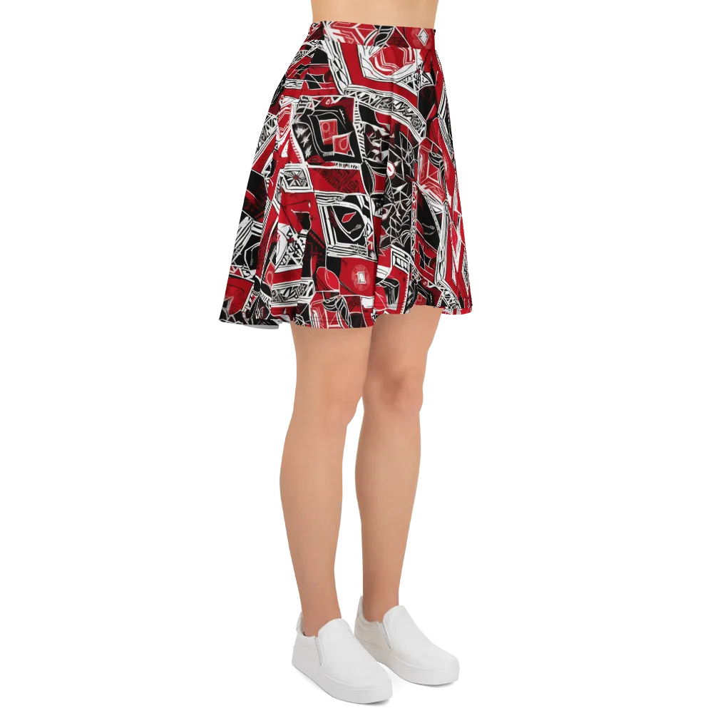 Rouge Geometry on Skater Skirt — Right