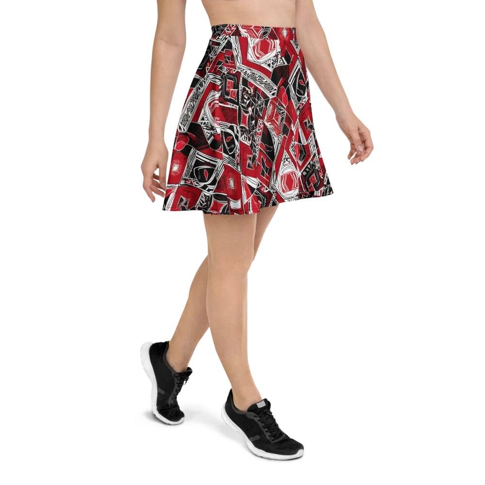 Rouge Geometry on Skater Skirt — Right