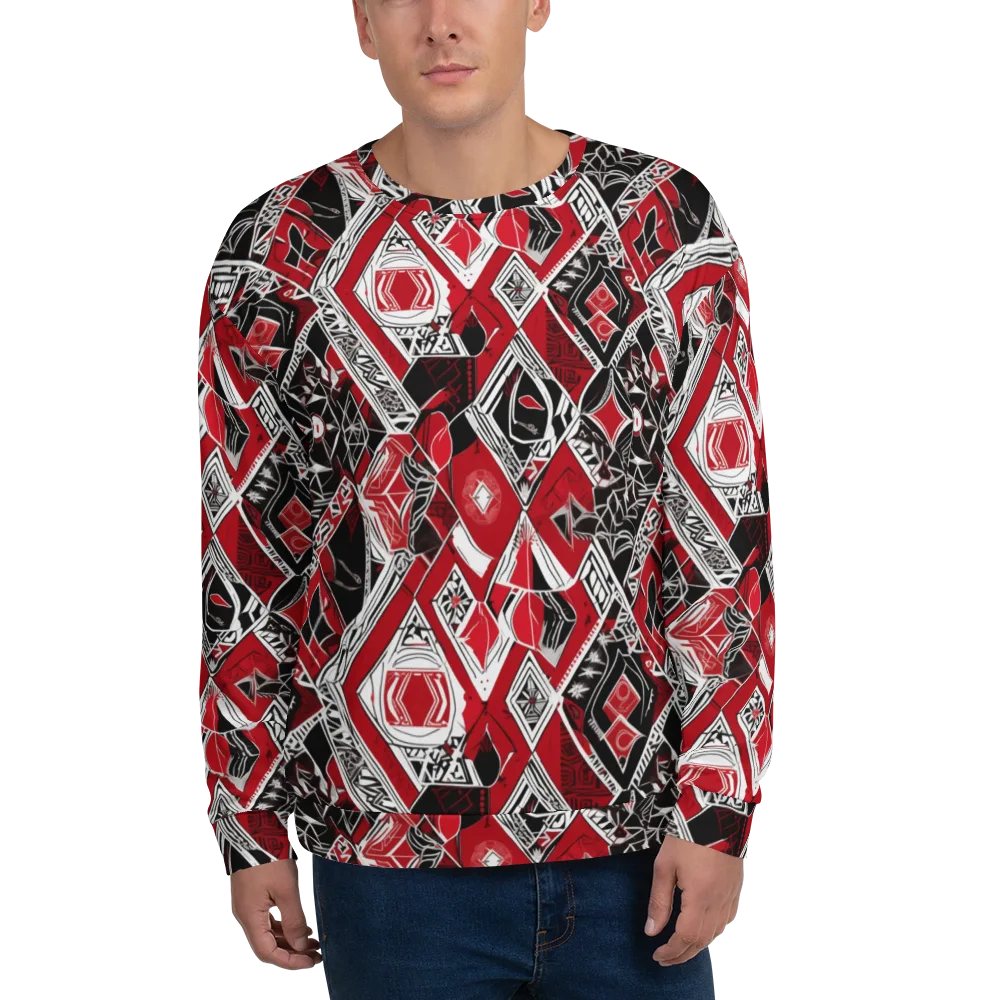 Rouge Geometry on Sweatshirt — Front