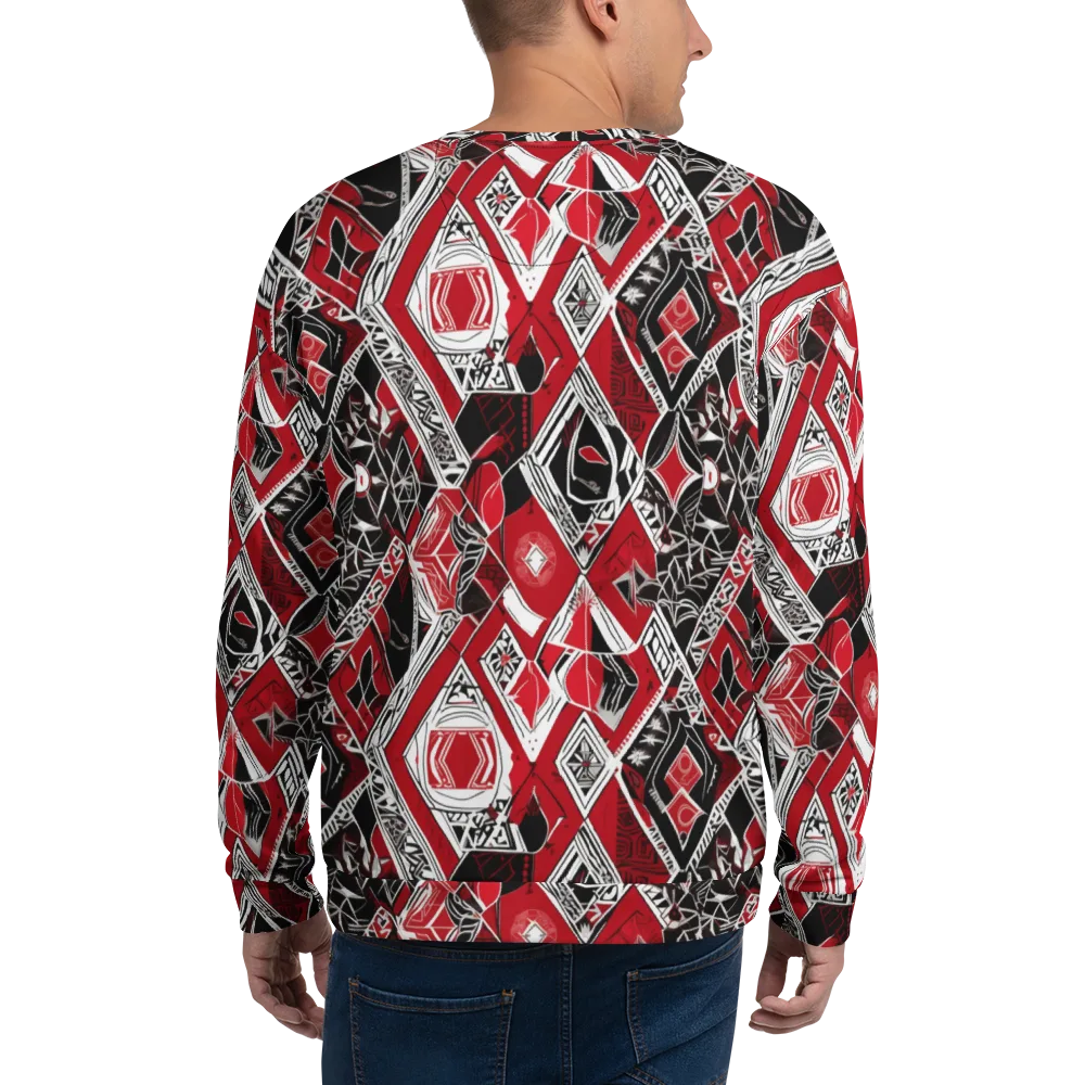 Rouge Geometry on Sweatshirt — Back