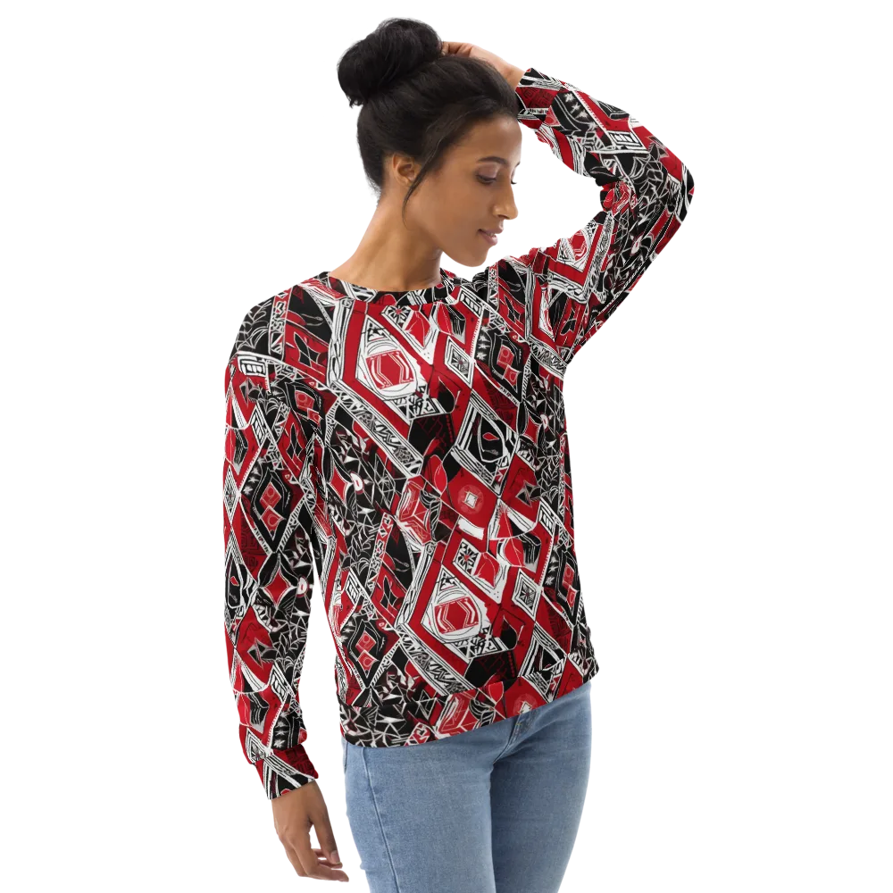 Rouge Geometry on Sweatshirt — Right Front