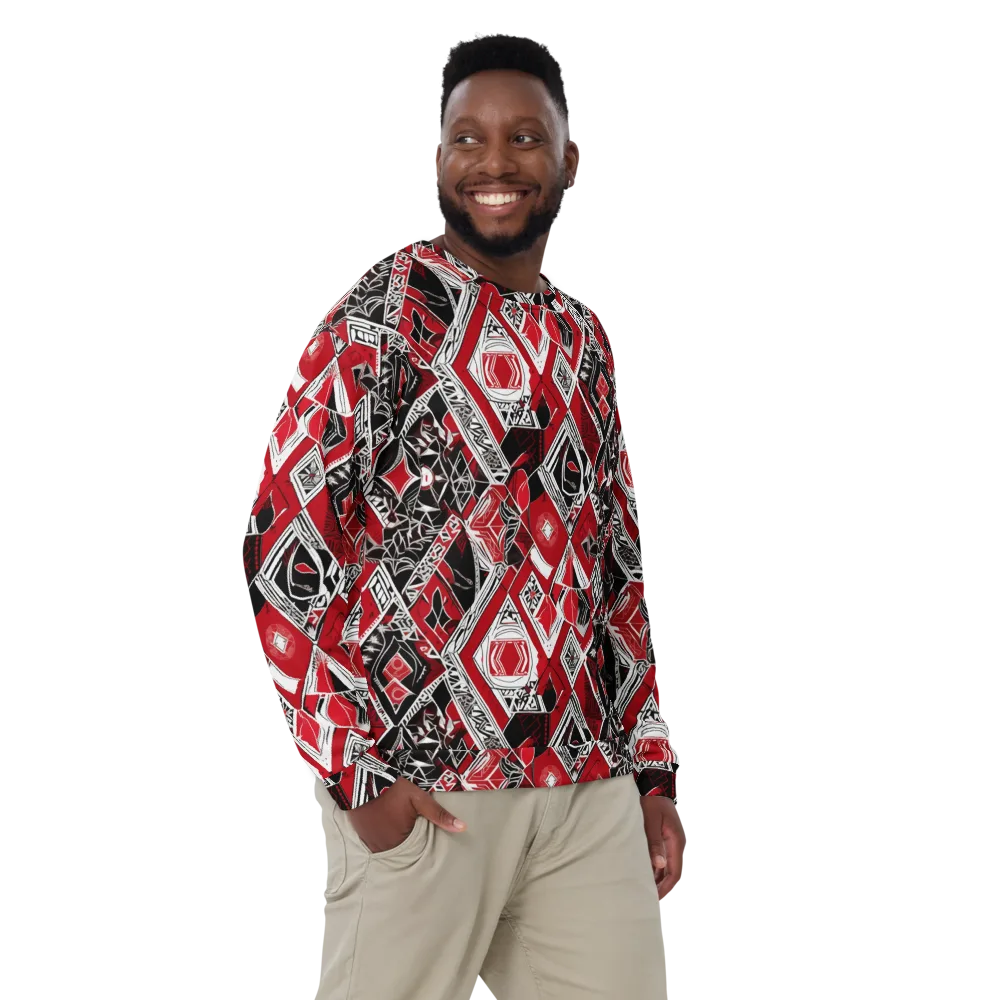 Rouge Geometry on Sweatshirt — Front