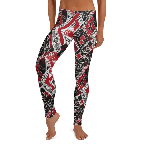 Rouge Geometry on a Leggings