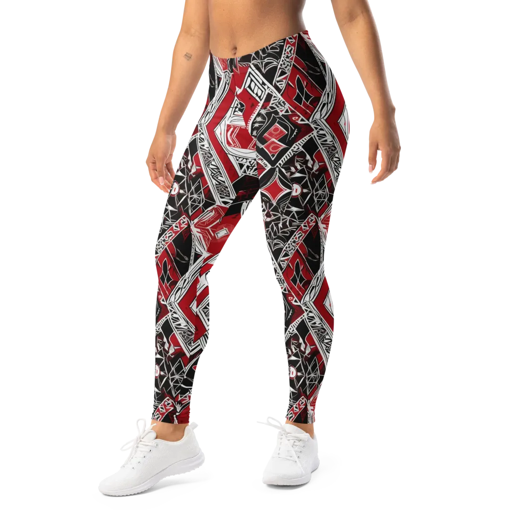 Rouge Geometry on Leggings — Left Front
