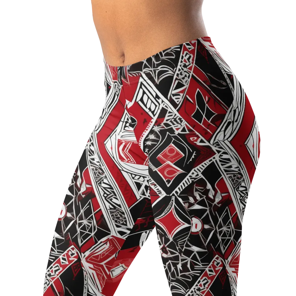 Rouge Geometry on Leggings — Left Front