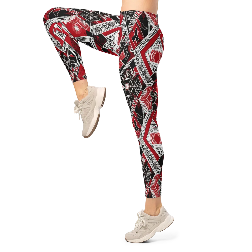 Rouge Geometry on Leggings — Left