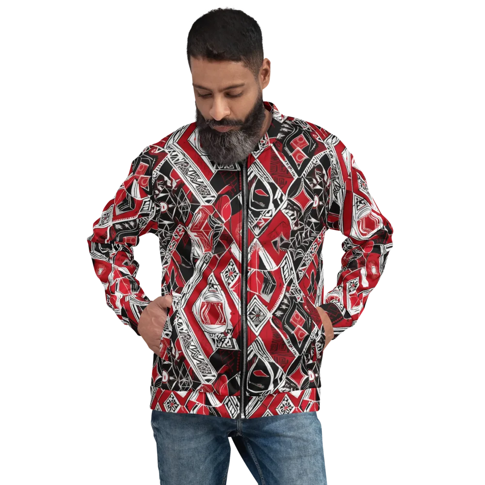 Rouge Geometry on Bomber Jacket — Front