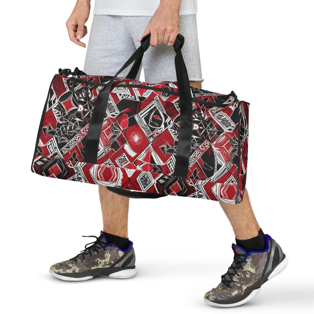 Rouge Geometry on Duffle Bag — Front