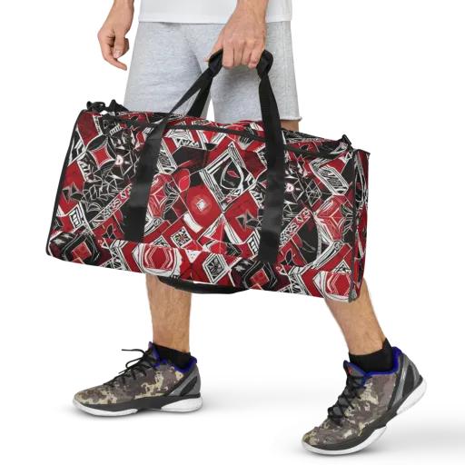 Rouge Geometry on a Duffle Bag