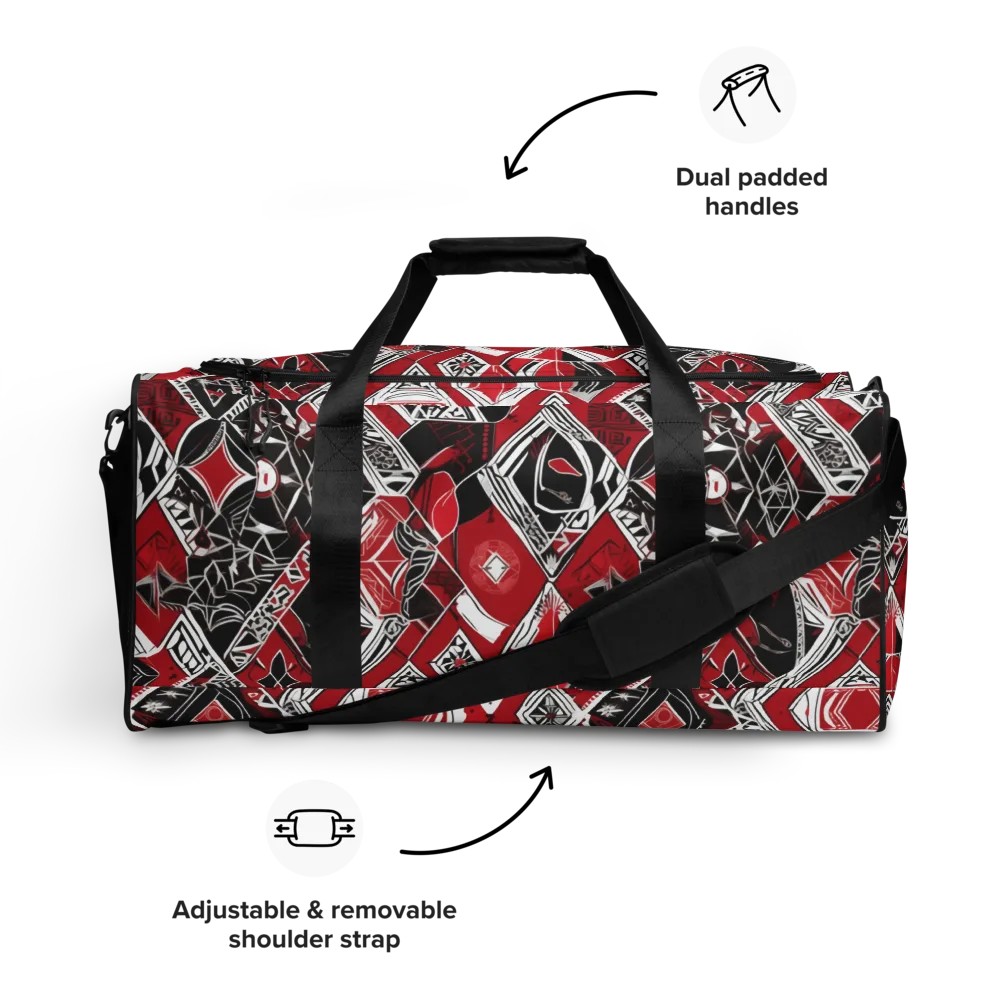 Rouge Geometry on Duffle Bag — Front