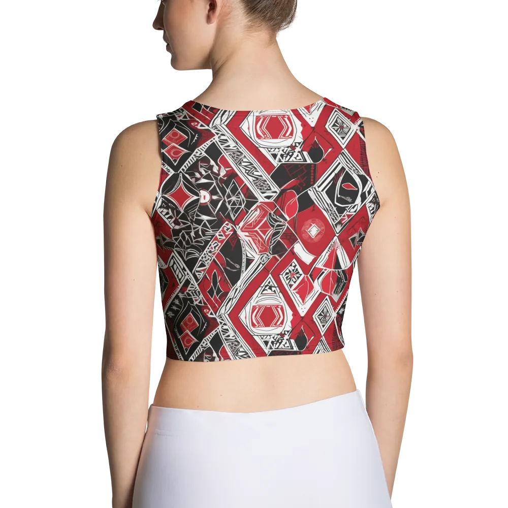 Rouge Geometry on Crop Top — Back